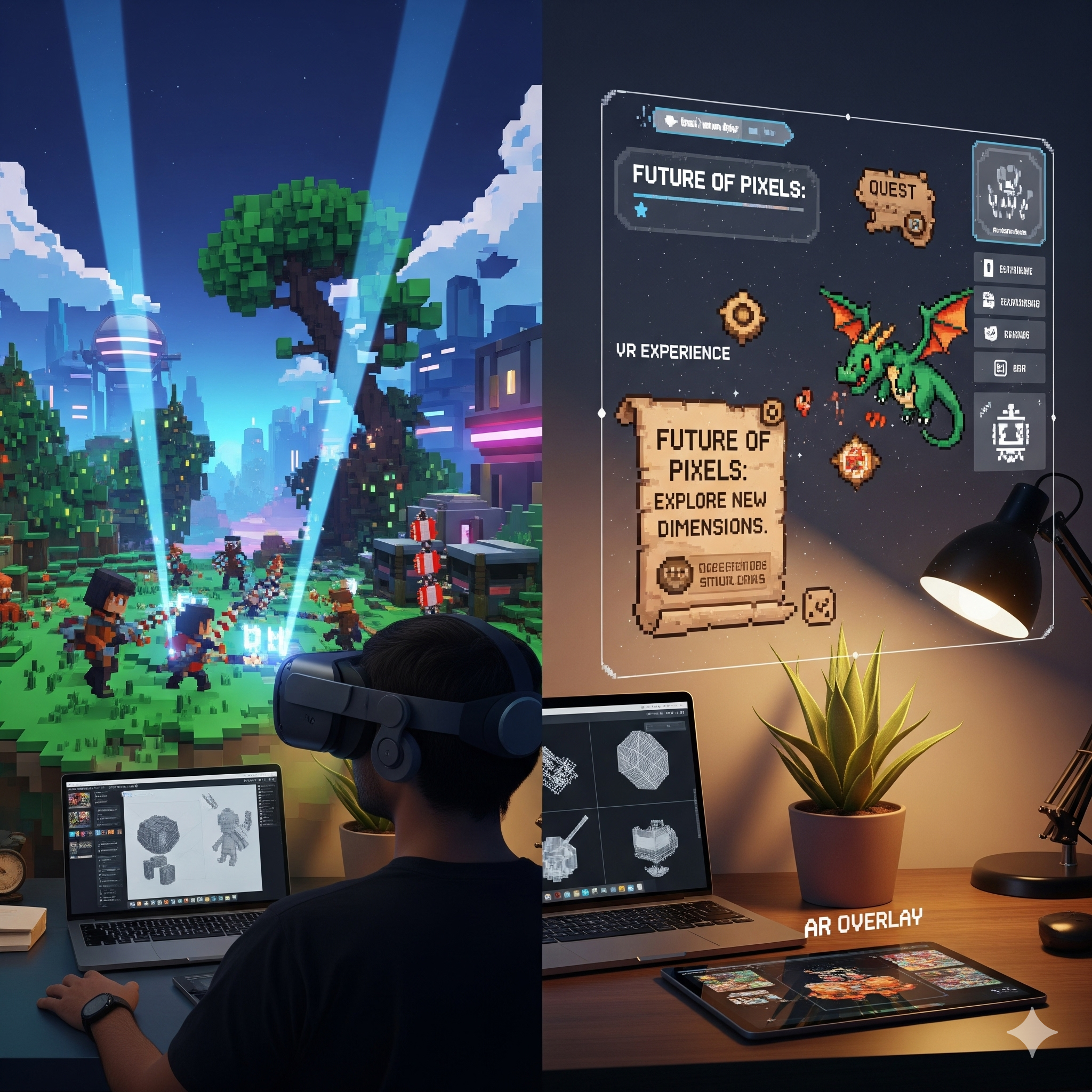 Будущее пиксель-арта в VR и AR технологиях